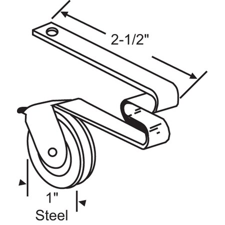 Patio Screen Door Roller Assy.